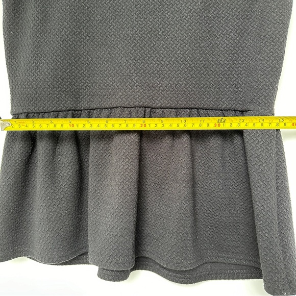 Forever 21 Peplum Black Jacquard Top - Picture 6 of 8